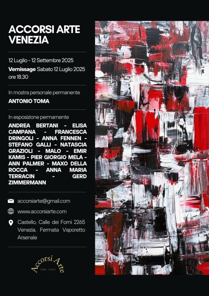 Antonio Toma, Einzelausstellung, Accorsi Arte Venedig, Juli-September 2025
