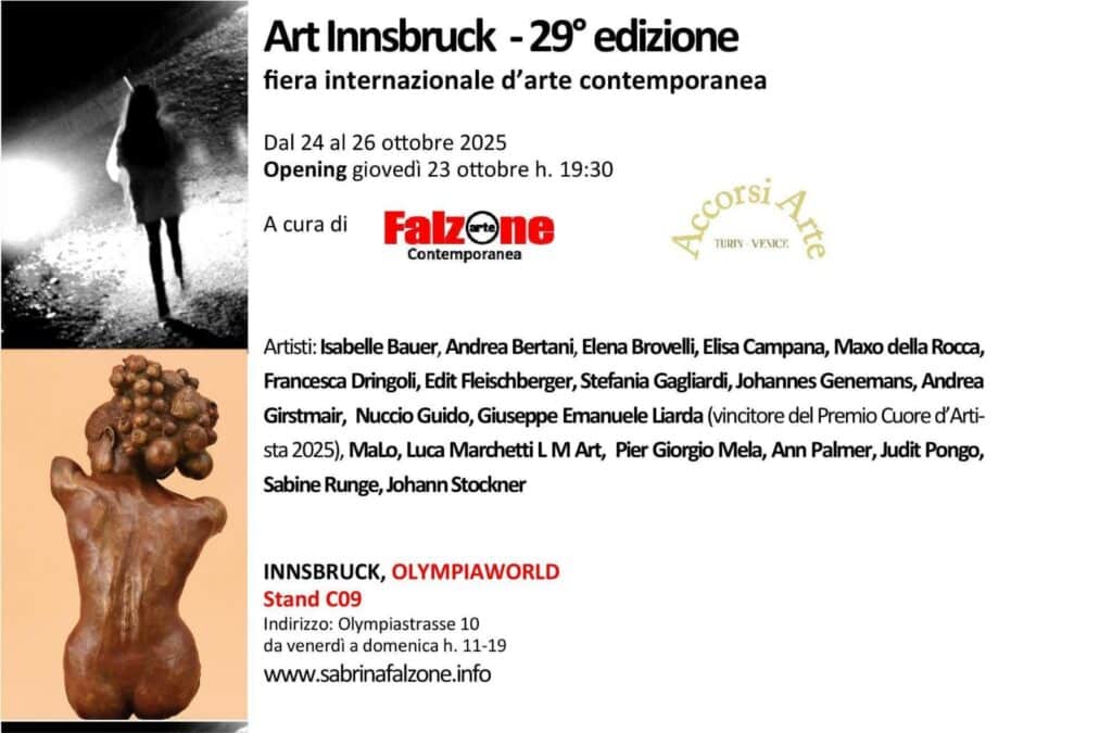Art Innsbruck 29. Ausgabe, internationale Messe für zeitgenössische Kunst, Oktober 2025