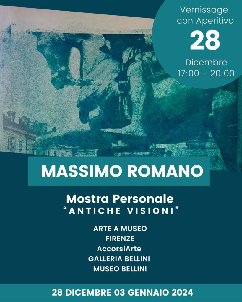 Massimo Romano, Antiche Visioni, Einzelausstellung, Museo Bellini Florenz, Dezember 2023