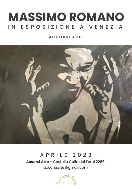 Massimo Romano in Ausstellung in Venedig, Accorsi Arte, April 2023