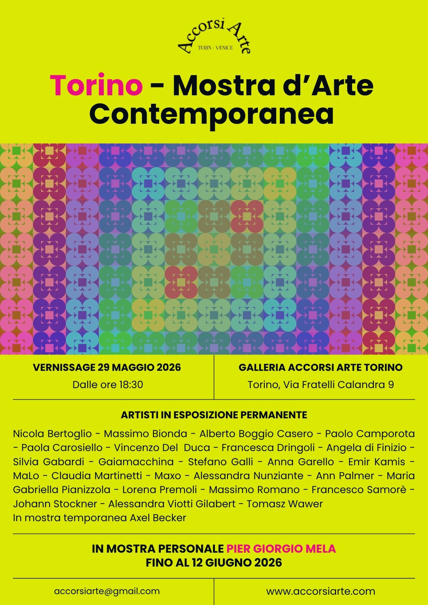 Torino - Mostra d'Arte Contemporanea - Collettiva Accorsi Arte - 29 Maggio 2026