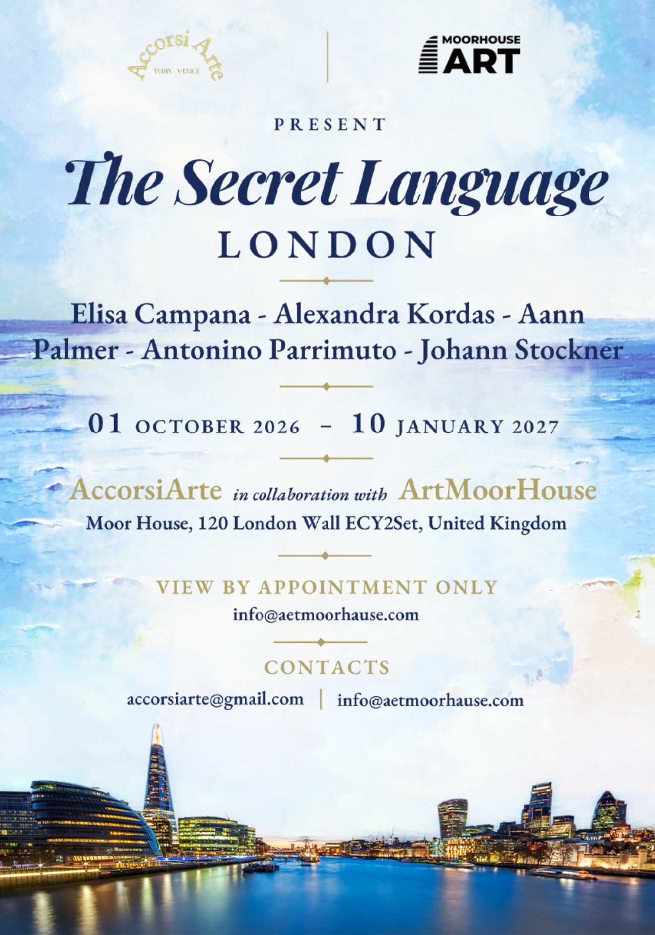 "The Secret Language" - Mostra Collettiva a Londra, AccorsiArte e ArtMoorHouse